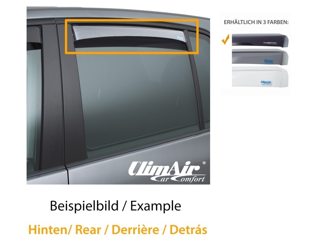 ClimAir Windabweiser Schwarz Fensterschacht für RENAULT Grand Scénic III