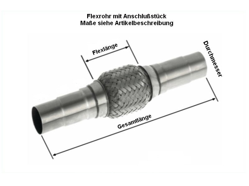 f.becker_line Flexrohr mit Anschlussrohr 50x150x270 mm, Art.-Nr. 50510006