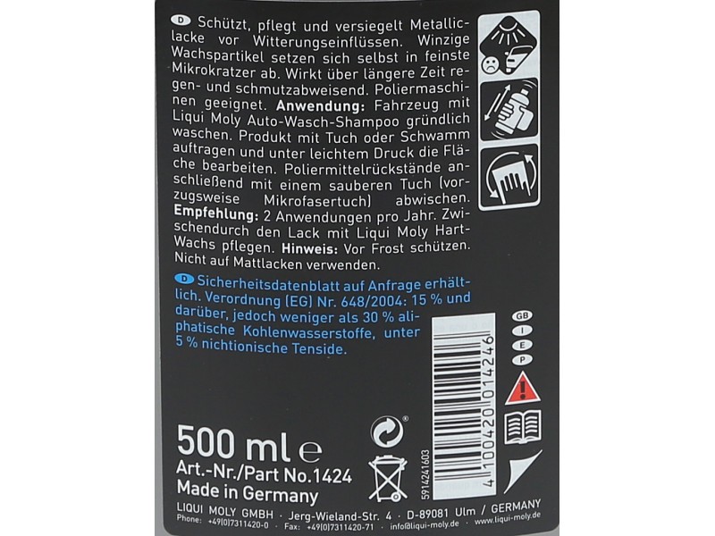 Polissage de peinture Metallic-Hochglanz 500 ml LIQUI MOLY