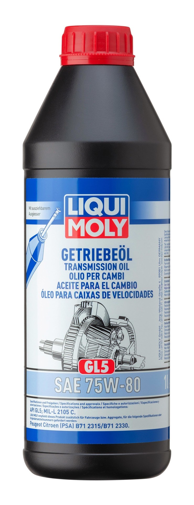 LIQUI MOLY Getriebeöl (GL5) 75W-80 Hinten 1 L (3658)