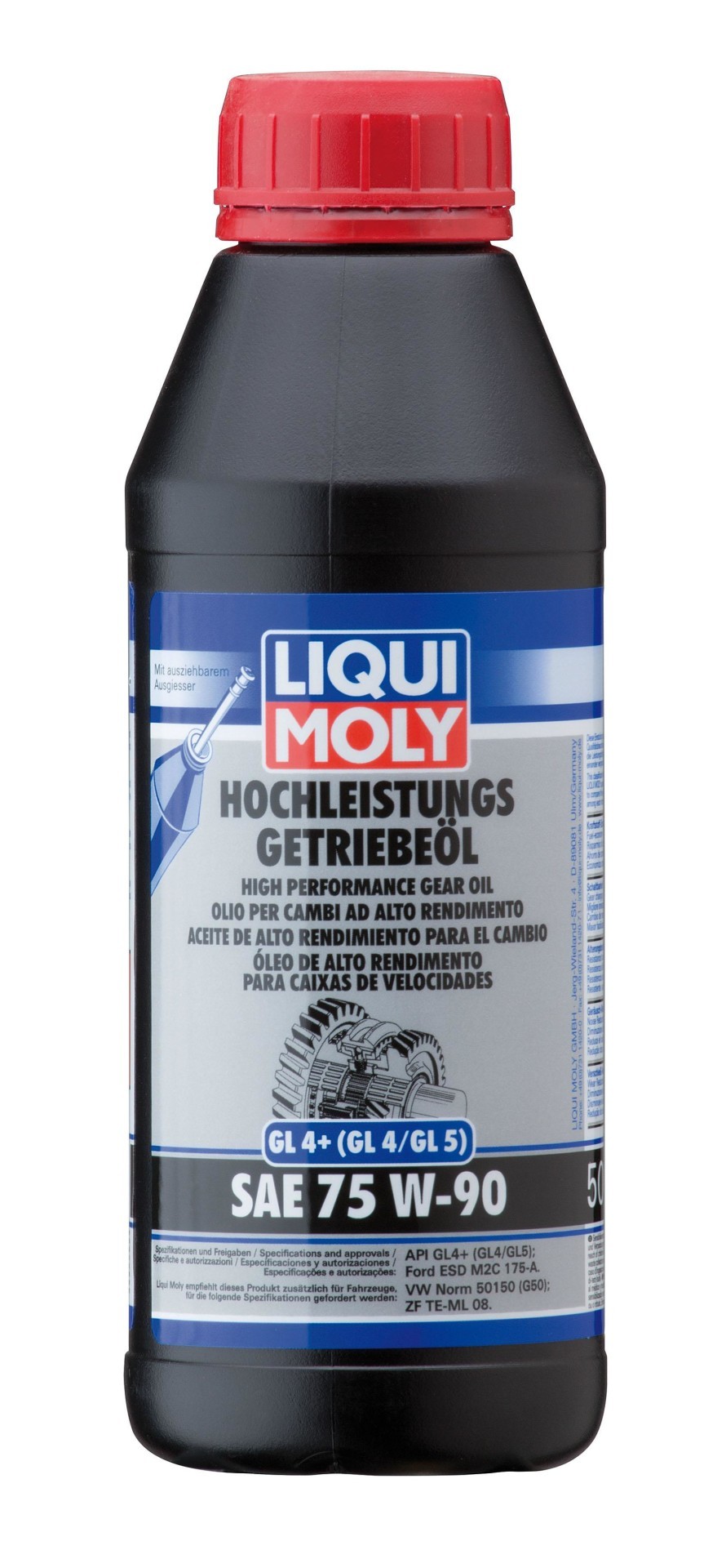 LIQUI MOLY Getriebeöl High Performance Gear Oil (GL4+) SAE 75W-90 Hinten 0,5 L