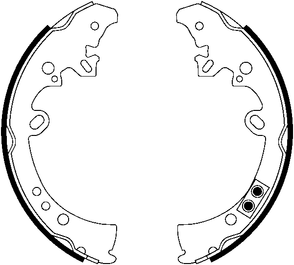 ATE Bremsbackensatz ohne Hebel Hinten (03.0137-0485.2) für Hilux VIII TOYOTA