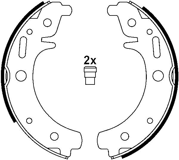 ATE Bremsbackensatz Hinten Rechts Links für TRABANT P 601 1.1