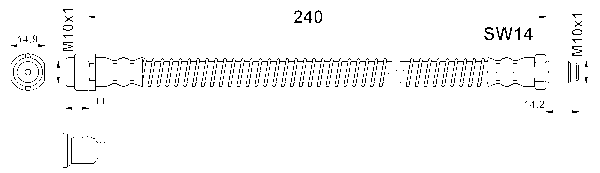 ATE Bremsschlauch Hinten (24.5123-0240.3) für MERCEDES-BENZ S-Klasse