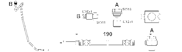 ATE Bremsschlauch mit Rohrleitung Hinten Rechts (24.1253-0040.3) für Passat B5