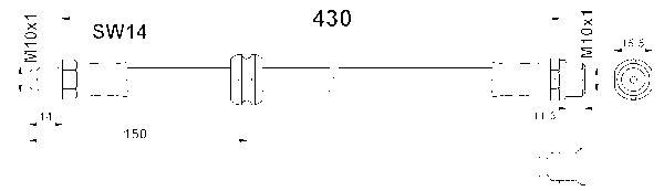 ATE Bremsschlauch Vorne (24.5103-0430.3) für BMW 3 Z3