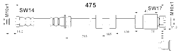 ATE Bremsschlauch Vorne (24.5169-0475.3) für X1 BMW