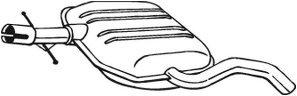 BOSAL Mittelschalldämpfer (233-689) für VW Vento Golf III IV | Auspufftopf