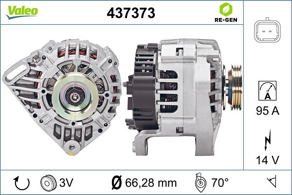 VALEO Lichtmaschine 14V 95A für DACIA Logan RENAULT Kangoo Thalia II Sandero