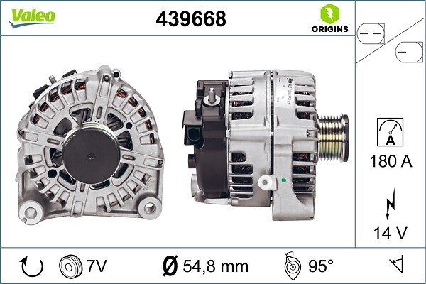 VALEO Lichtmaschine 14V 180A für BMW X5 X6 5 7