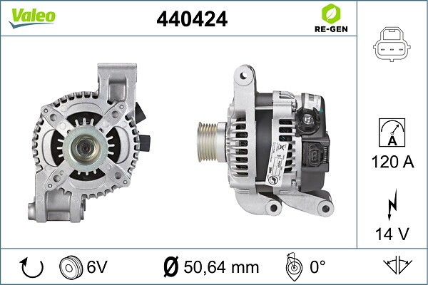 VALEO Lichtmaschine 14V 120A für FORD C-Max Focus II