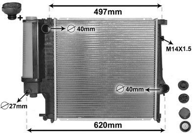 VAN WEZEL Motorkühler (06002124) für BMW 3 Z3 |