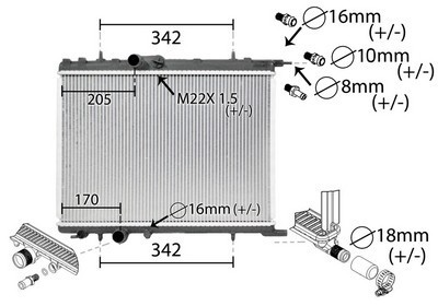 VAN Wezel | Kühler, Motorkühlung *** IR PLUS mit Zubehör (40002300) für Peugeot