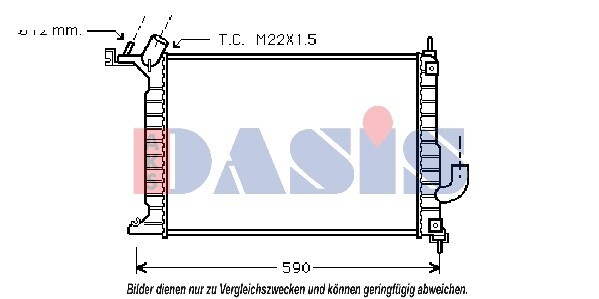 AKS DASIS Motorkühler (151550N) für OPEL Vectra B |