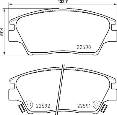 BREMBO Bremsbeläge Vorne (P 77 001) für Ssangyong Tivoli XLV Korando |