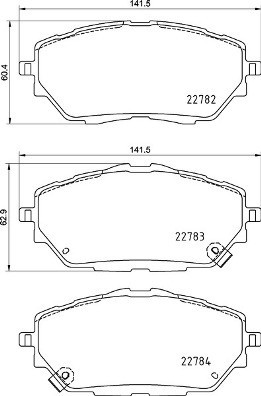 BREMBO Bremsbeläge mit Zubehör Vorne (P 83 171) für C-Hr TOYOTA Corolla |