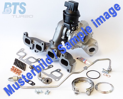 BTS Turbo | Lader, Aufladung TURBO SERVICE SET REMAN mit Ölzulaufleitung