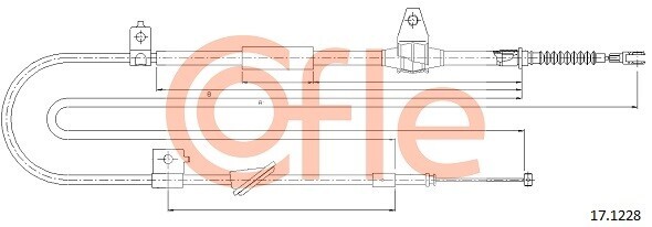 COFLE Handbremsseil Hinten (92.17.1228) für TOYOTA MR2 III | Handbremsseil,