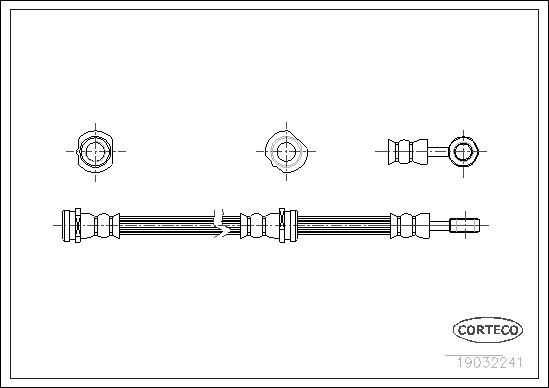 CORTECO Bremsschlauch Hinten Links (19032241) für für Nissan Almera II