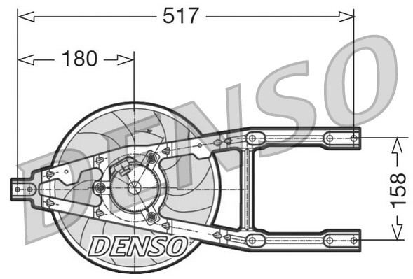 DENSO Kühlerlüfter Ø 260 mm (DER09012) für FIAT Cinquecento Seicento / 600 |