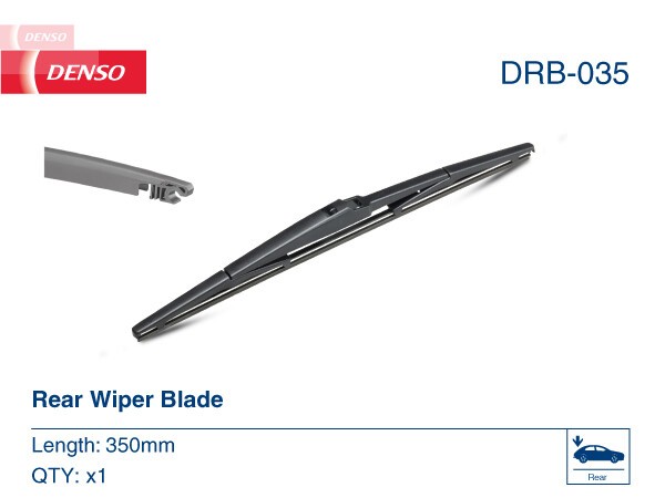 DENSO Wischblatt, Universal Wischblatt Hinten (DRB-035) für KIA RIO II Hyundai