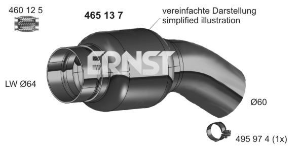 Ernst | Flexrohr Abgasanlage (465137) für BMW Flexrohr, | Rohr