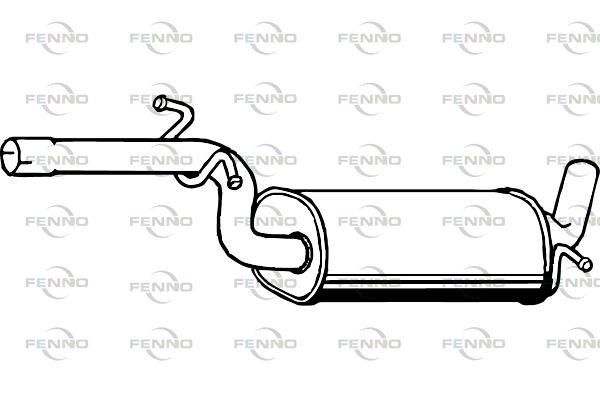 FENNO Mittelschalldämpfer Mitte für AUDI A3 VW Golf V SEAT Altea Toledo III