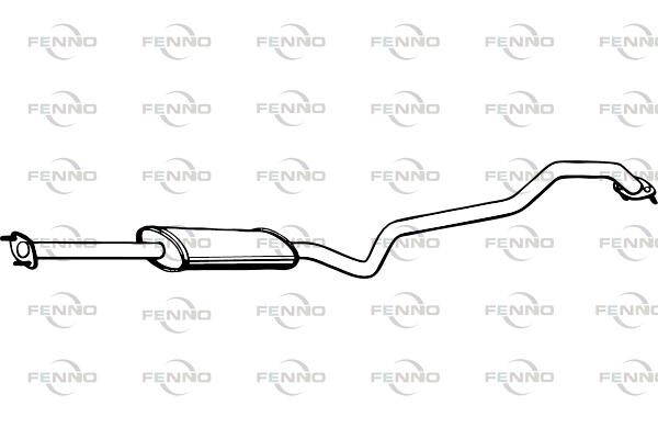 FENNO Mittelschalldämpfer Mitte für NISSAN Almera II