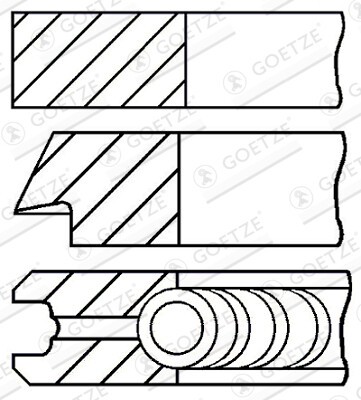 GOETZE ENGINE Kolbenringsatz für FORD Ranger Transit LAND ROVER Defender