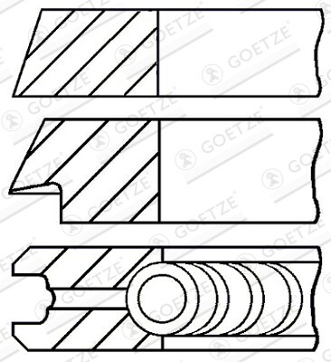 GOETZE ENGINE Kolbenringsatz für AUDI A4 B5 A6 C5 TT A3 Allroad SEAT Leon