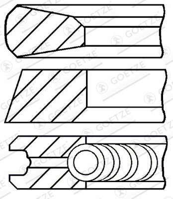 GOETZE ENGINE Kolbenringsatz (08-427400-00) für MERCEDES-BENZ Sprinter 4-T