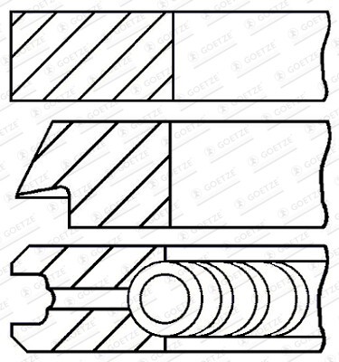 GOETZE ENGINE Kolbenringsatz (08-446105-00) für BMW 5 X3 ALPINA XD3 4 X6 3 X5 6