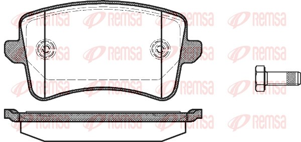 KAWE Bremsbeläge mit Zubehör Hinten (1343 00) für AUDI A4 B8 Q5 A5 Allroad A7