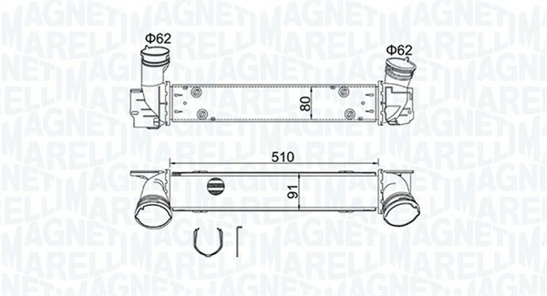 MAGNETI MARELLI Ladeluftkühler für BMW 3 1 X1