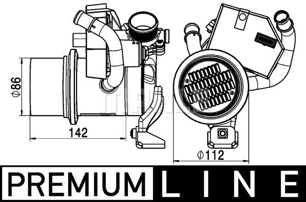 MAHLE AGR-Kühler ohne Dichtung (CE 5 000P) für AUDI A3 VW Passat B8 SEAT Leon