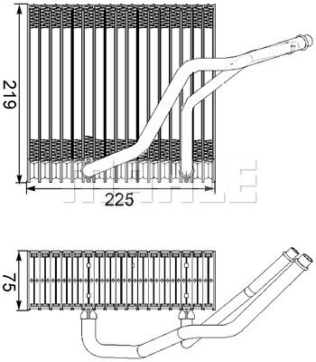 MAHLE Verdampfer, Klimaanlage für AUDI A3 SKODA Octavia II VW Golf IV New