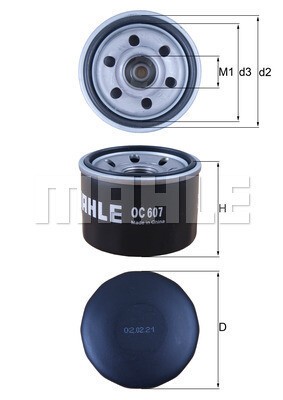 MAHLE Ölfilter Ø 65,5 mm (OC 607) für SMART Fortwo