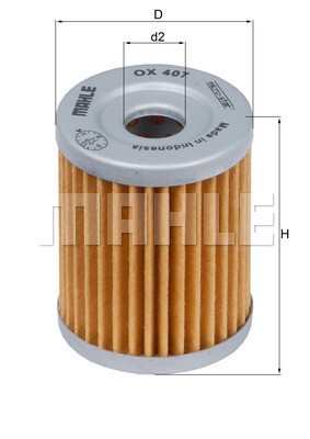 MAHLE lfilter, Art.-Nr. OX 407