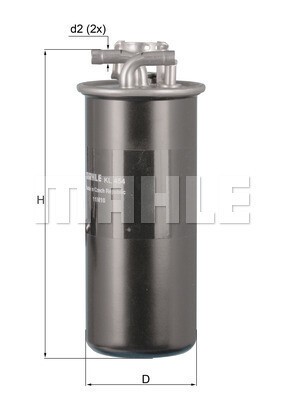 MAHLE Kraftstofffilter Ø 76,3 mm (KL 454) für AUDI A6 C6 Allroad