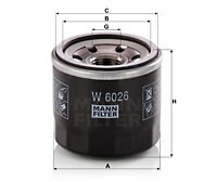 MANN-FILTER Ölfilter (W 6026) für SUZUKI Swift V Ignis III Celerio