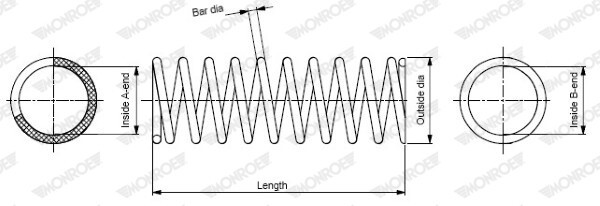 MONROE Fahrwerksfeder "MONROE OESpectrum SPRINGS", Art.-Nr. SP0443