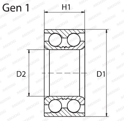 MOOG Radlager Hinten (FD-WB-11217) für FORD Fusion Focus Fiesta V 2 MAZDA