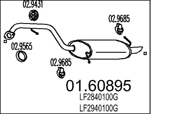 MTS Endschalldämpfer für MAZDA 5