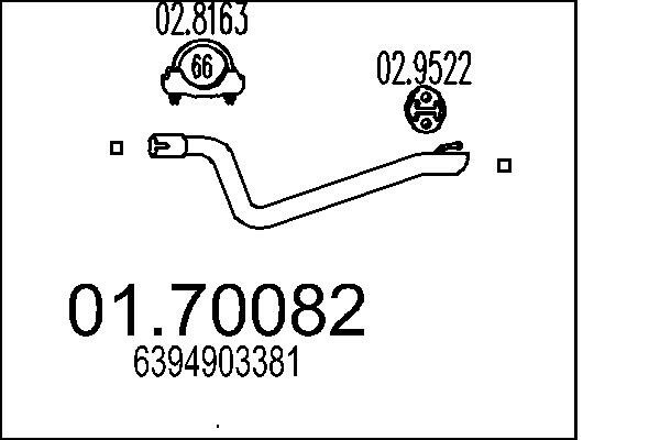 MTS Abgasrohr Hinten für MERCEDES-BENZ Vito / Mixto