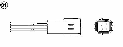 NGK Lambdasonde (90230) für KIA Shuma I II | Sauerstoff-Sensor