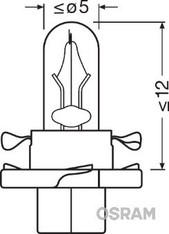 OSRAM Glühlampe, Instrumentenbeleuchtung (2452MFX6)