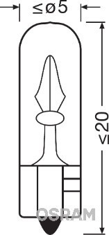 OSRAM Glühlampe, Instrumentenbeleuchtung ORIGINAL Dacheinbau (2723)