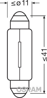 Osram | Glühlampe, Handschuhfachleuchte ORIGINAL Vorne (6411) für | Glühlampe