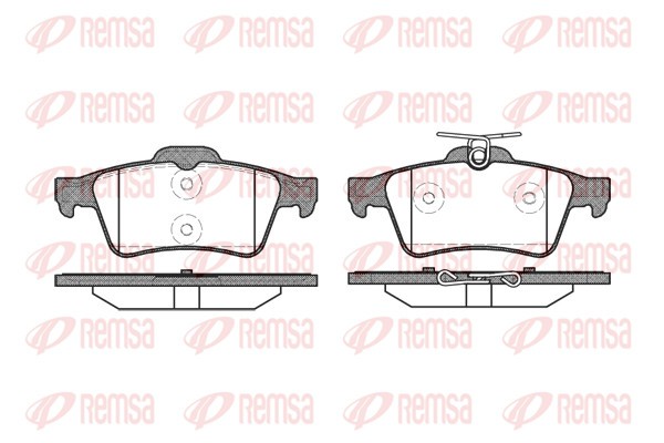 REMSA Bremsbeläge mit Feder Hinten Rechts Links für JAGUAR XF XJ CITROEN C5 III