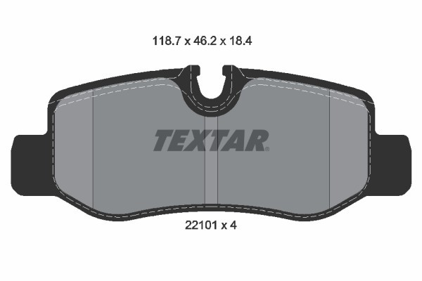 TEXTAR Bremsbeläge Hinten (2210101) für MERCEDES-BENZ Marco Polo Vito V-Klasse